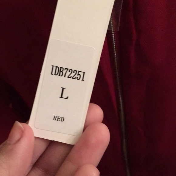 SALE ina Red ColdShoulder Large Cocktail Dress NWT - Picture 5 of 6
